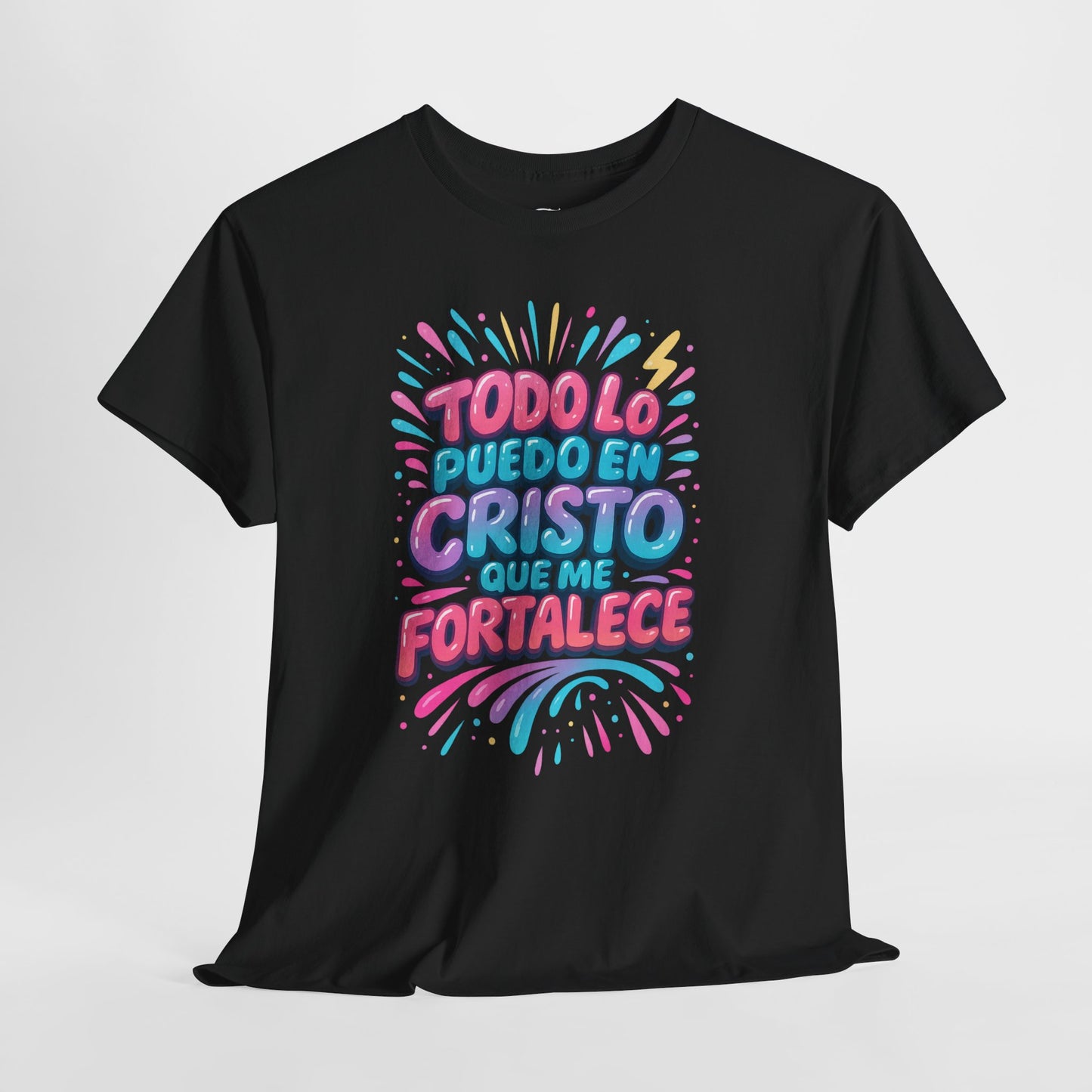 Filipenses 4:13 Todo lo Puedo en Cristo Christian FaithT-Shirt Spanish version